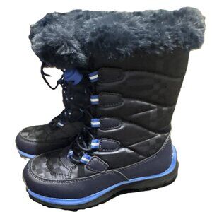 Lands End Big Kids Size 3 Snowflake Waterproof Insulated Winter Snow Boots Blue